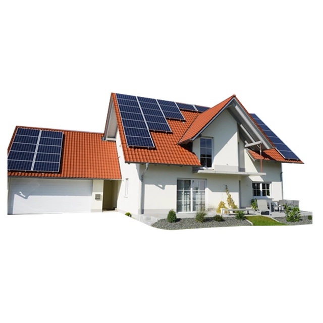 Saulės elektrinės komplektas p.Radosław_ 5x370W+ montavimo sistema ant metalinių stogo čerpių (MJ)