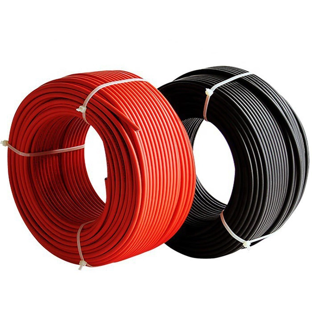 Saulės kabelis H1Z2Z2-K 6 mm2 juodas -100m
