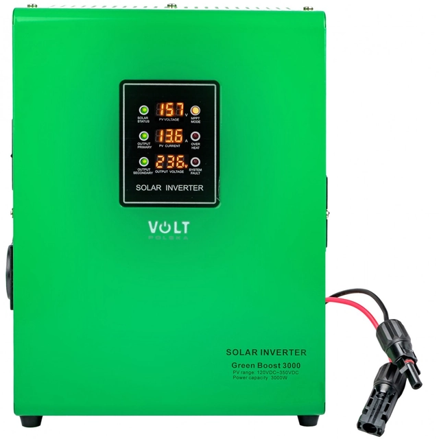 Saulės keitiklis vandens šildymui VOLT GREEN Boost MPPT 3000 3kW LCD