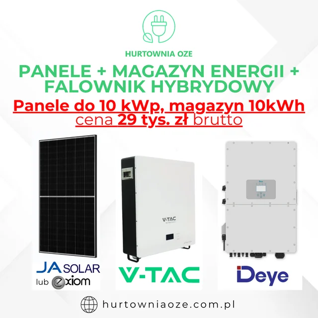 Saules paneļi + Deye invertors 10KW + V-tac enerģijas krātuve 10kWh