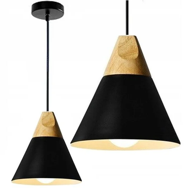 Scandi Eine schwarze hängende Deckenlampe