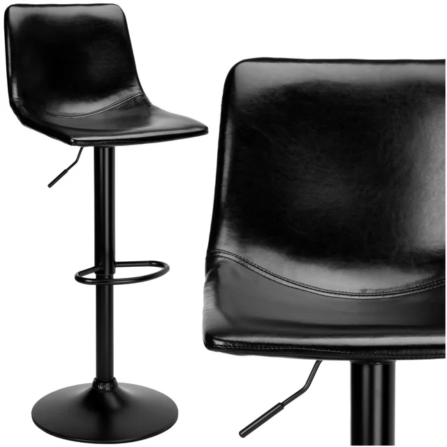 Scaun de bar TEXAS BLACK, negru