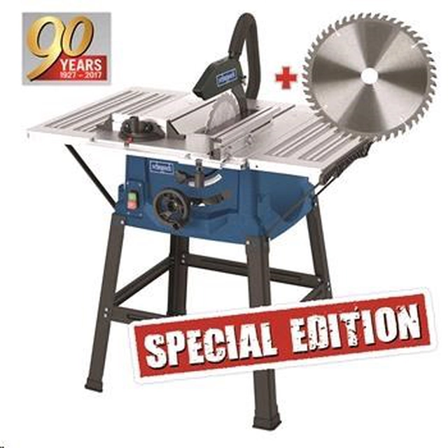 Scheppach HS 100 S SPECIAL EDITION table saw + blade for fine cuts