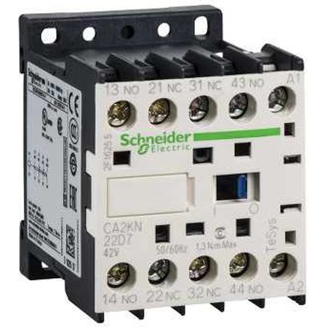 Schneider Electric Auxiliary contactor 10A 2Z 2R 42V AC (CA2KN22D7)
