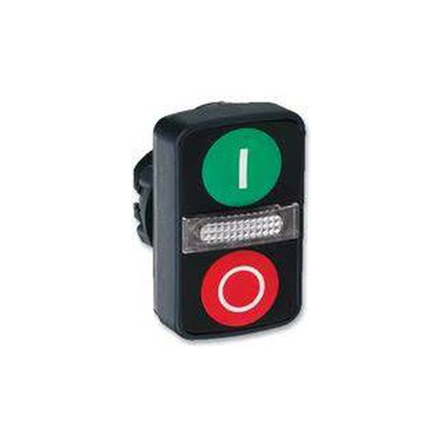 Schneider Electric Azionamento a doppio pulsante verde/rosso con retroilluminazione e ritorno automatico (ZB5AW7A3740)