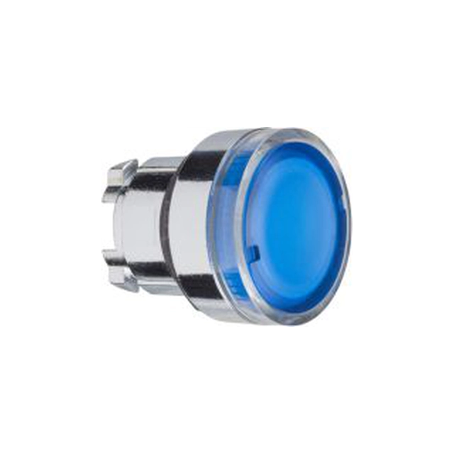 Schneider Electric blå knappdrivning med bakgrundsbelysning och självretur (ZB4BW36)