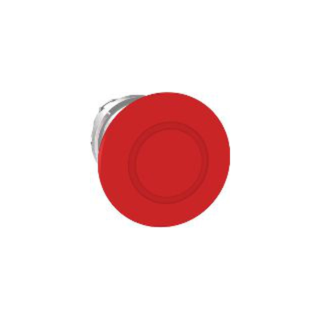 Schneider Electric drošības pogas ieslēgšana sarkanā krāsā, velkot bez fona apgaismojuma (ZB4BT84)