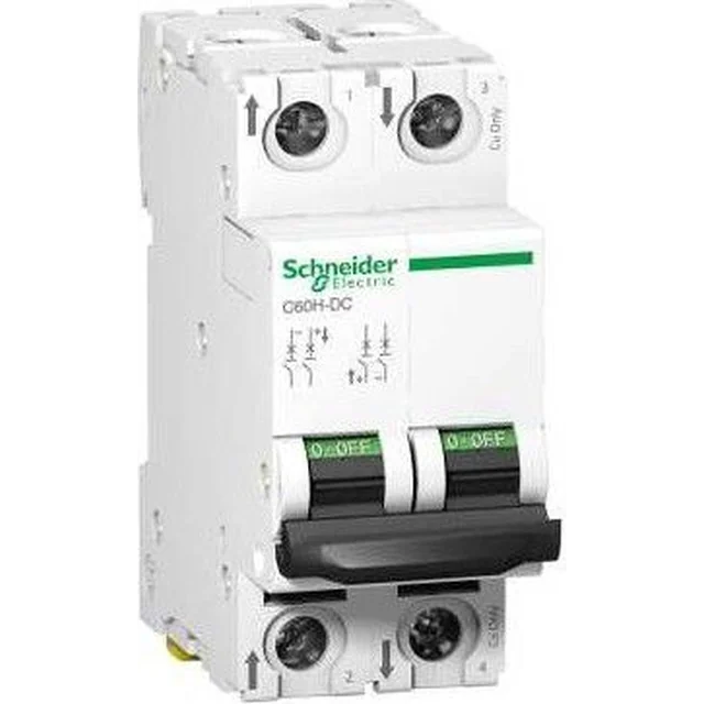 Schneider Electric har angivet 2P C 16A DC 6kA (A9N61531)