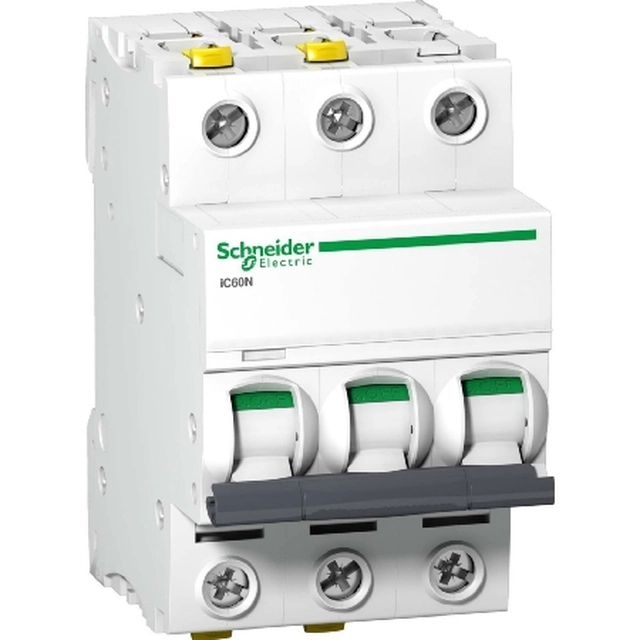 Schneider Electric har angivet 3P C 10A 6kA AC iC60N - A9F04310