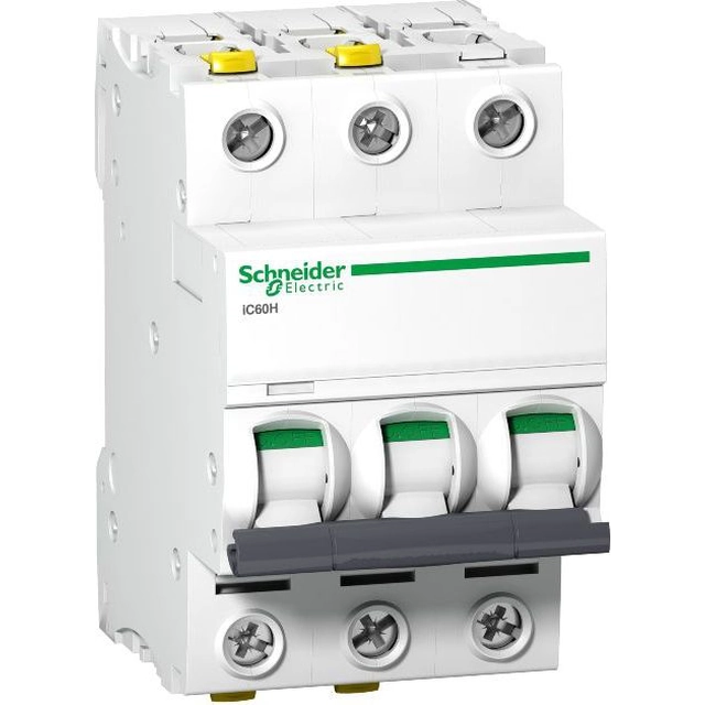 Schneider Electric har angivet 3P D 63A 10kA AC iC60H-D63-3 (A9F08363)