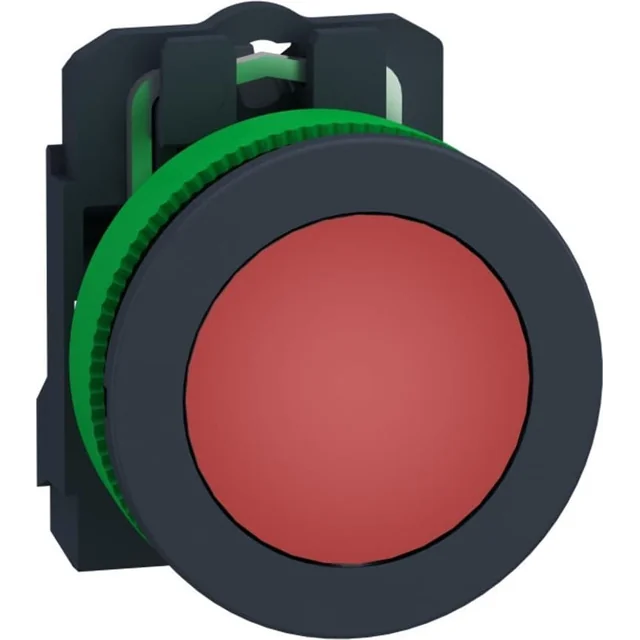 Schneider Electric Harmony XB5 Botão plano de plástico. LED vermelho fi30 lente lisa integrada 230...240 V AC XB5FVM4