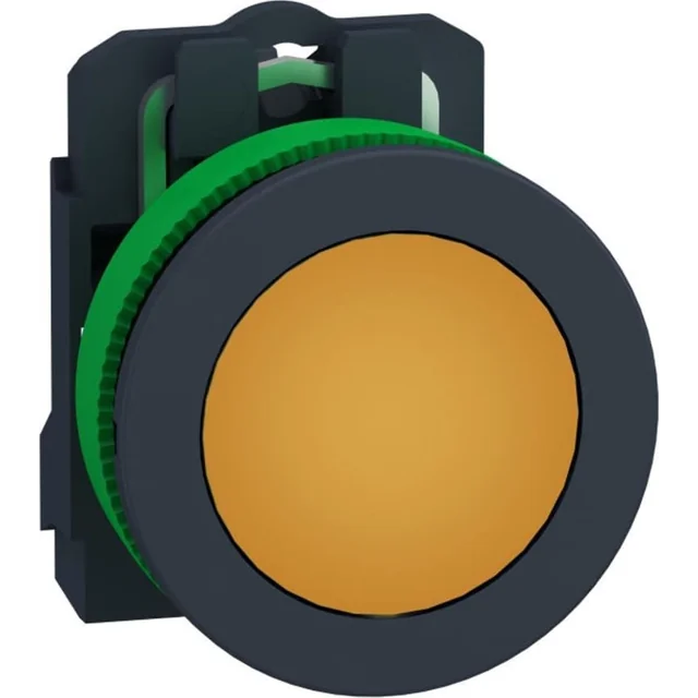 Schneider Electric Harmony XB5 Flat plastic button. orange fi30 smooth lens integrated LED 110...120 V AC XB5FVG5
