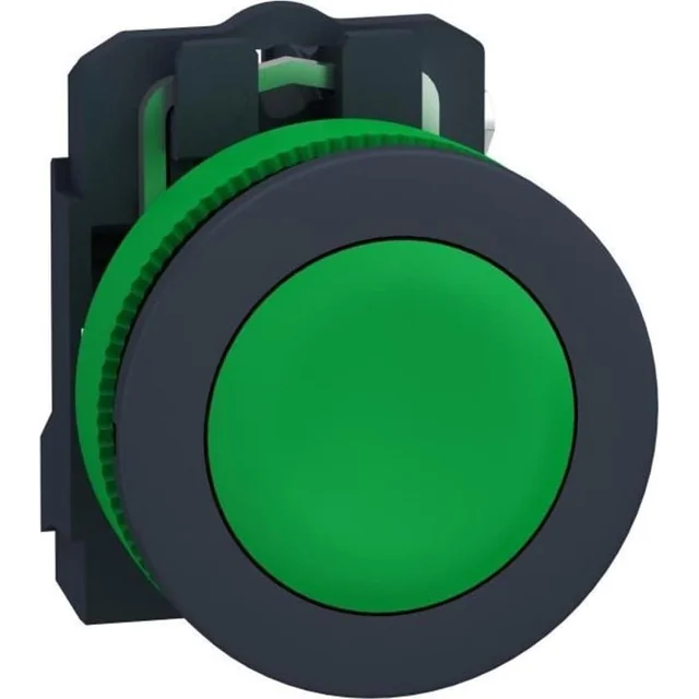 Schneider Electric Harmony XB5 Platte plastic knop. groen fi30 automatische terugkeer ongemarkeerd 1Z XB5FA31