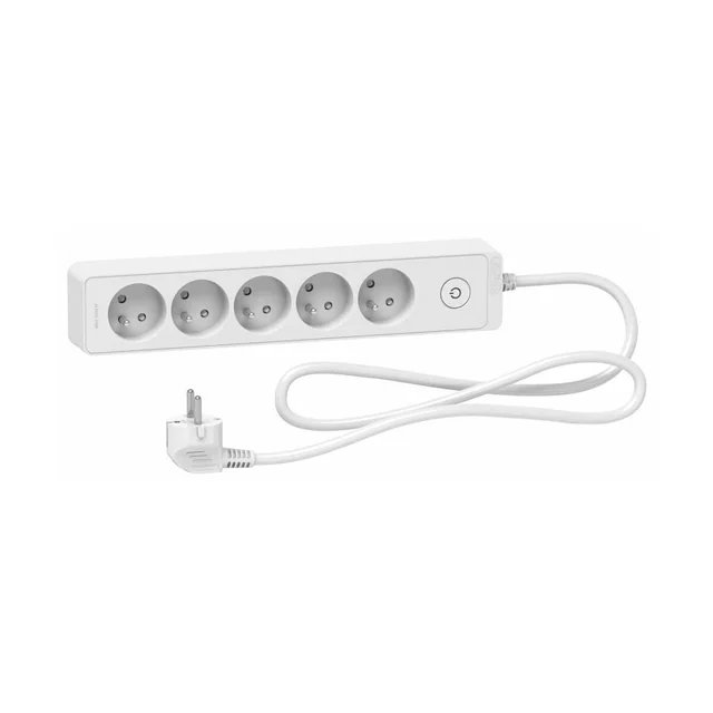 Schneider Electric Odace surge protection power strip 5 sockets 1.5 m white (ST9351W)