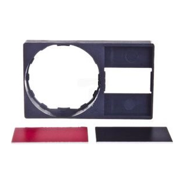 Schneider Electric Opschriftbord 30x50mm met label zwart/rood 22mm zwart rechthoekig (ZBY6H101)