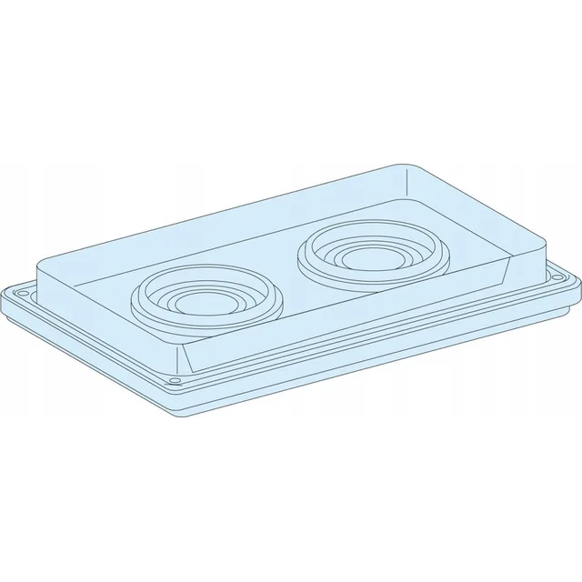 Schneider Electric Prisma Plus, sistema G, custodia a montaggio superficiale, piastra passacavi, fori 2 LVS08899