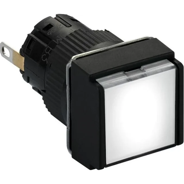 Schneider Electric Saint Indicator squareO 16, IP 65, white, integratedLED, 24 V, connector XB6ECV1BP