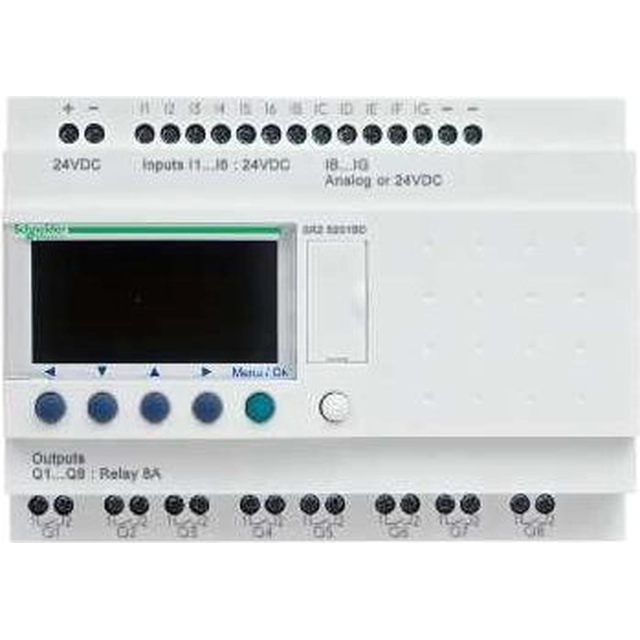 Schneider Programmable relay 12we, 8wy 240V AC RTC/LCD ZELIO LOGIC (SR2B201FU)