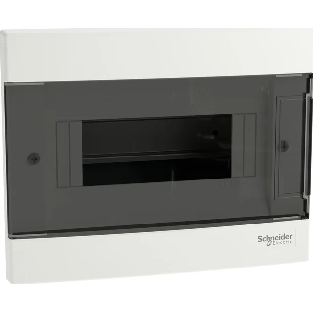 SCHNEIDERE "Schneider" įleidžiami skirstomieji įrenginiai 1x8 IP40 IK07 Easy9 EU EZ9EU-1-8-PT-T EZ9EUA108 baltos skaidrios durys