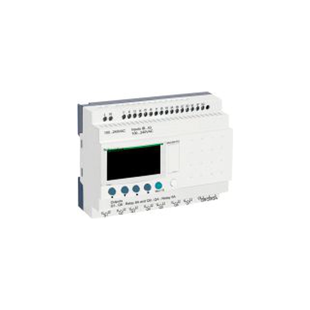 Schneideri programmeeritav kontroller 16 sisendid 10 väljundid 100-240V AC RTC/LCD Zelio (SR3B261FU)