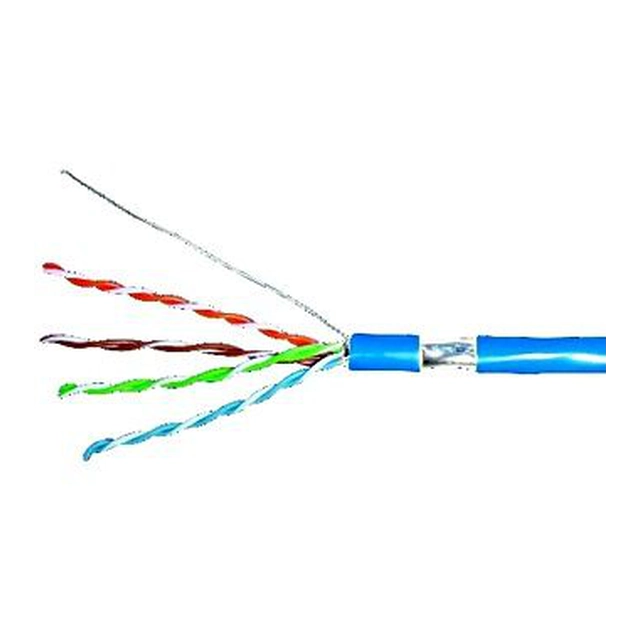 Schrack kábel F/UTP Cat.5e, HSEKF424P1, 4x2xAWG24/1, PVC, Eca, modrý, krabica