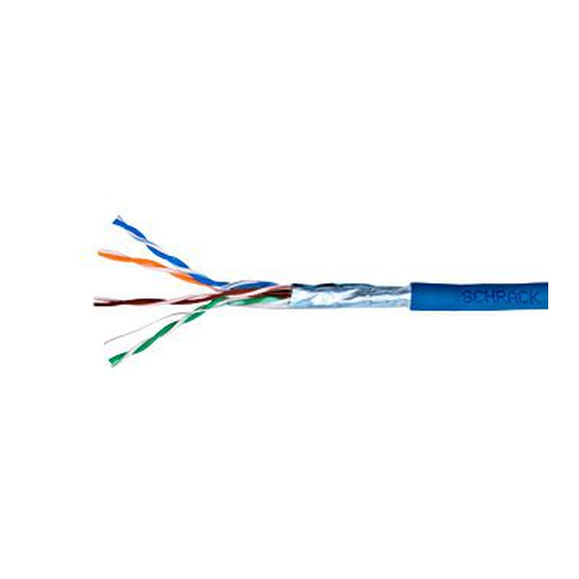 Schrack kabelis F/UTP Cat.5e, HSEKF424H1, 4x2xAWG24/1, LS0H, Eca, mėlynas, dėžutė