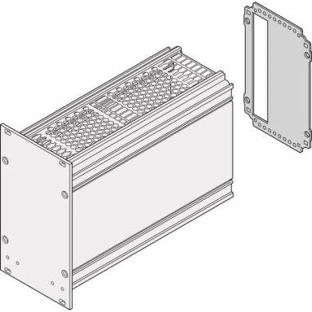 SCHROFF Rear panel of the SCHROFF Frame installation unit, recess for connector, 3 HU, 28 HP