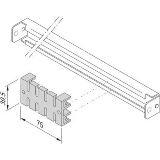 SCHROFF SCHROFF Binario portacavi con guida a C