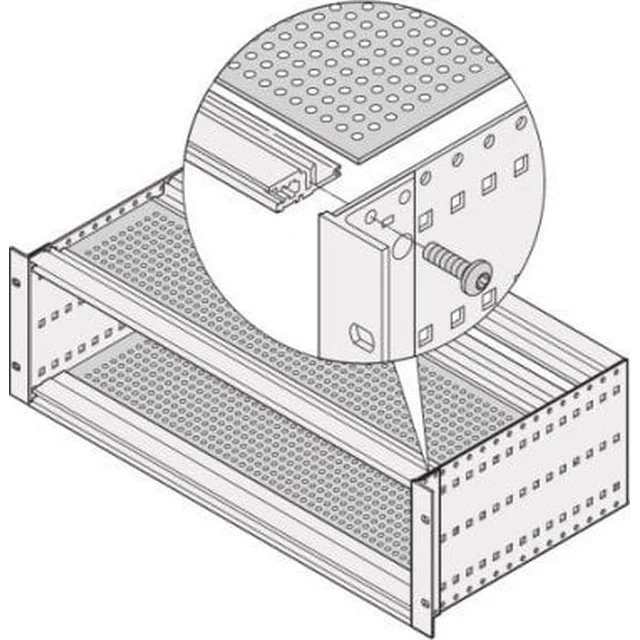 SCHROFF SCHROFF EuropacPRO Cover for horizontal rail type L, light, 84 KM, 235 mm