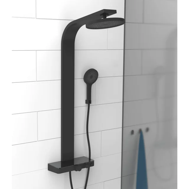 SCHÜTTE SAMOA RAIN shower set with thermostat, matt black