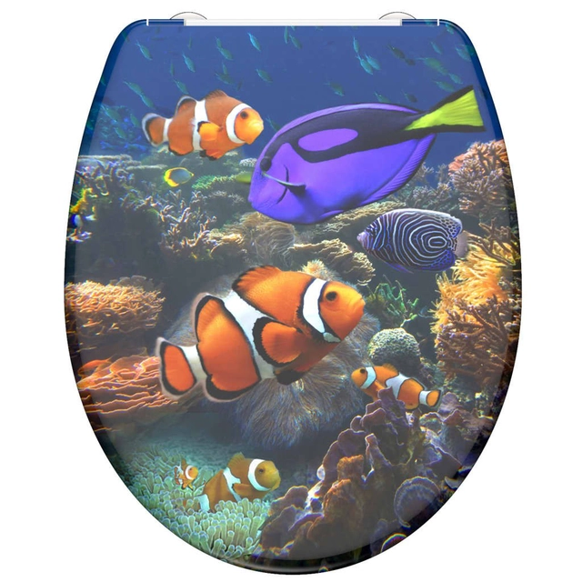 SCHÜTTE Sedile WC SEA LIFE con chiusura ammortizzata, duroplast stampato