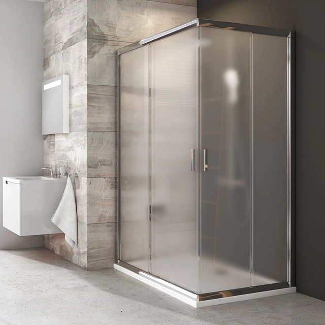 Ściana kabiny prysznicowej prostokątna Ravak Blix, BLRV2K-120, połysk+szkło Grape