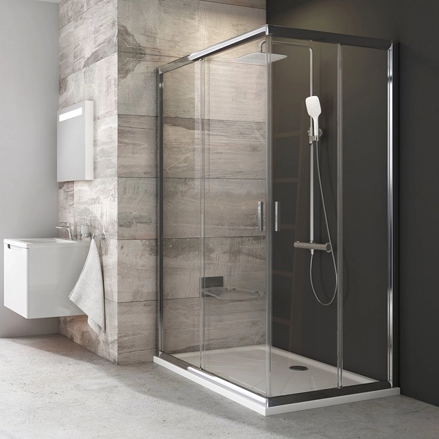 Ściana kabiny prysznicowej prostokątna Ravak Blix, BLRV2K-80, szkło błyszczące+przezroczyste