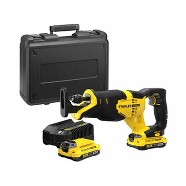 Scie à métaux sans fil Stanley FatMax SFMCS310D2K-QW 18 V | 200 mm | Carbone sans balais | 2 x 2 Ah batterie + chargeur | Dans une valise