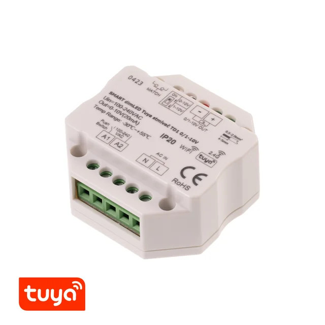 Ściemniacz T-LED SMART dimLED Tuya TD1 0/1-10V Wariant: Ściemniacz SMART dimLED Tuya TD1 0/1-10V