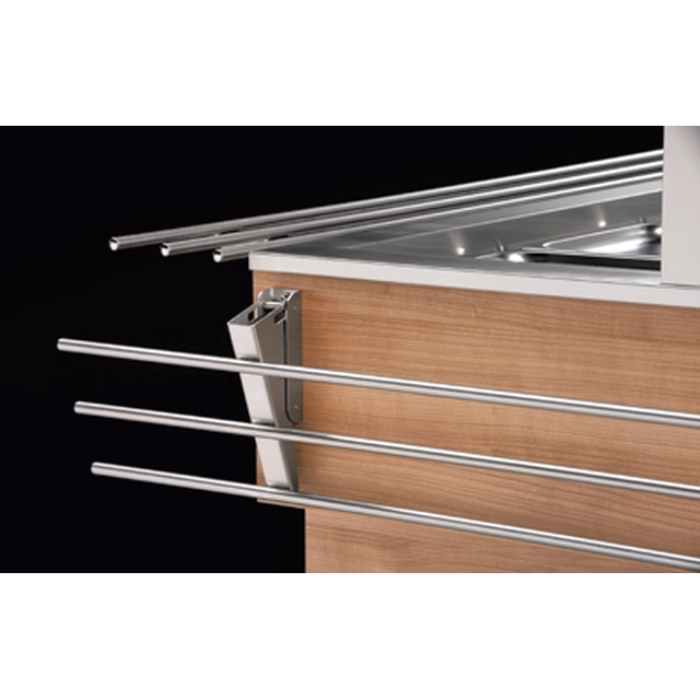 SCOSQX8+ Shelf made of profiles, stainless for SQ display cabinets, side