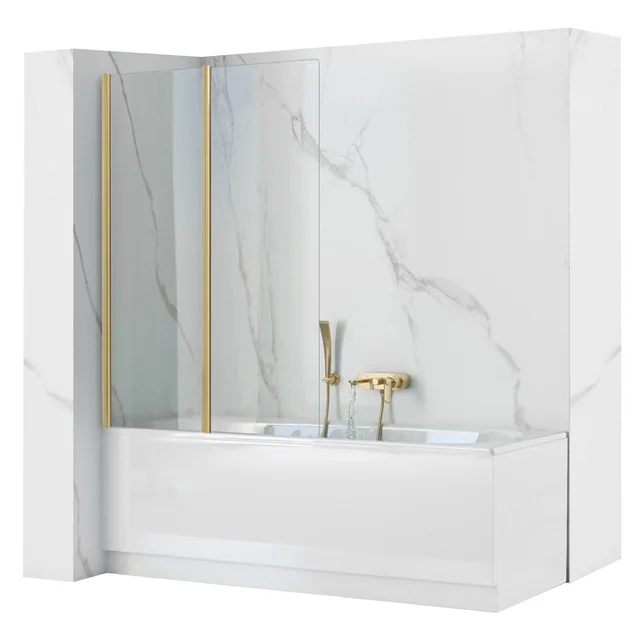 Screen Rea Agat-2 80 Bathtub Folding BRUSHED GOLD