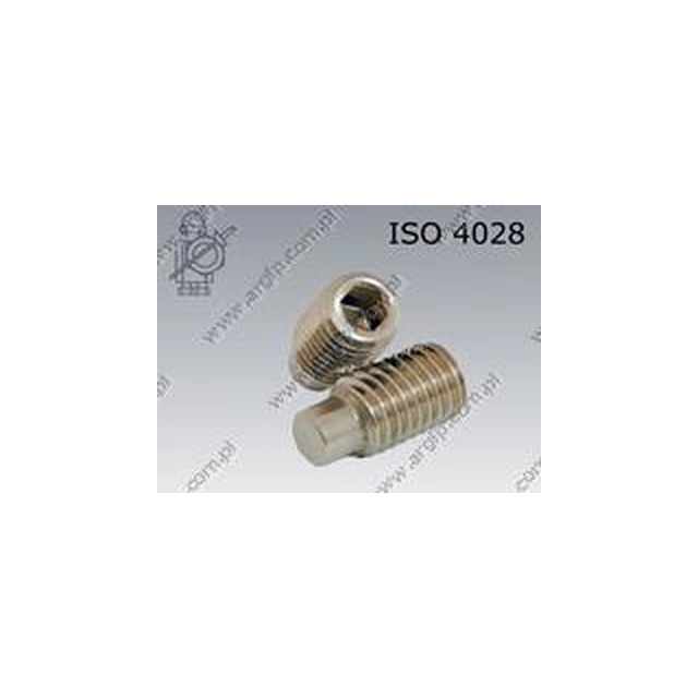 Screw clamp. 6-kt/czop M 4× 6-A2 ISO 4028