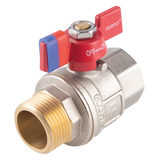 Screw-on ball valve G1/2 Ferro KFPM11