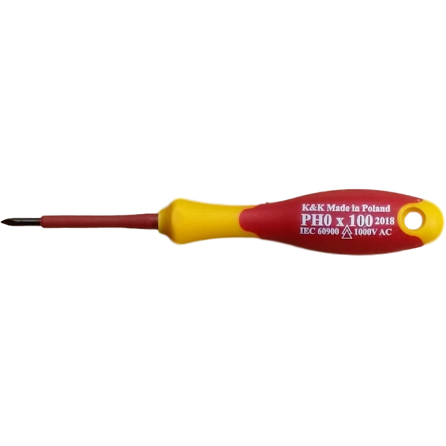SCREWDRIVE INSULATED SCREWDRIVE 1000V FOR ELECTRICIAN CROSS PH0 x 60