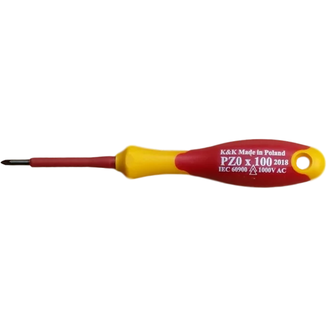 SCREWDRIVER INSULATED SCREWDRIVE 1000V FOR ELECTRICIAN CROSS PZ0 x 60