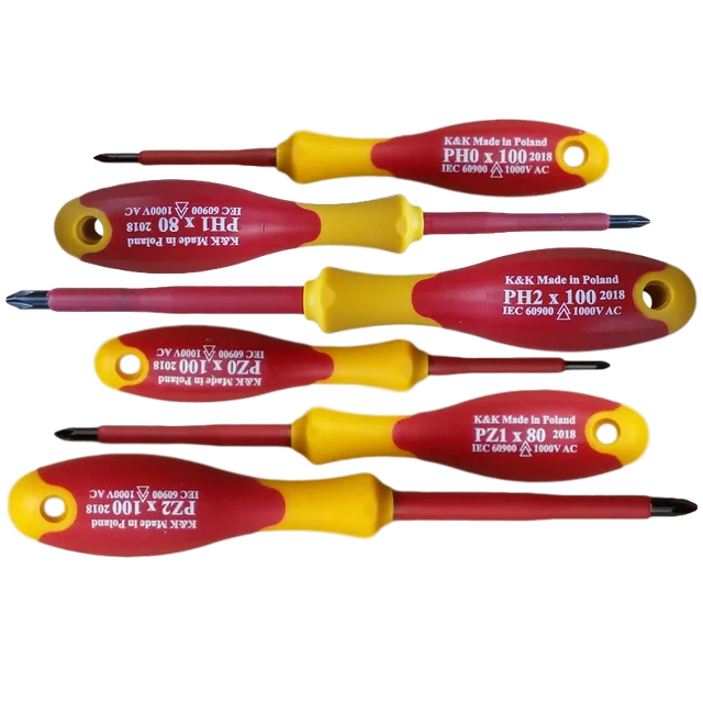 SCREWDRIVERS INSULATED SCREWDRIVERS FOR ELECTRICIANS 1000V SCREWDRIVERS SET 6 PCS