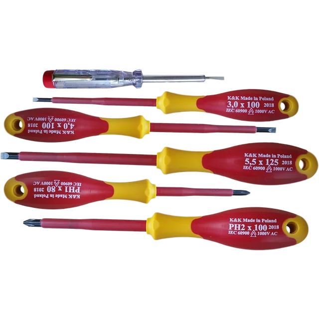 SCREWDRIVERS SET 1000V SCREWDRIVERS INSULATED SCREWDRIVERS FOR ELECTRICIANS 5 + 1