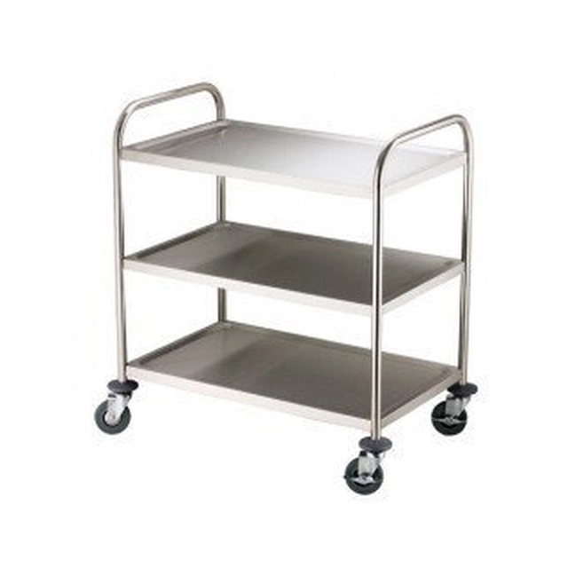 SCREWED WAITERS' CART 3-PÓŁKOWY MADE OF STAINLESS STEEL INVEST HORECA WT-A00502 WT-A00502