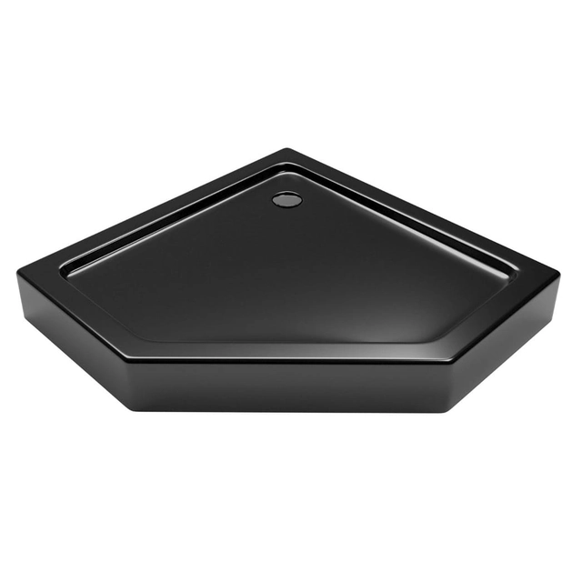 Sea-Horse 80 x 80 cm pentagonal shower tray, compact black