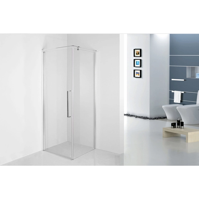 Sea-Horse CleanGLASS square shower cabin 80x80x199,7 BK260T08P+ right