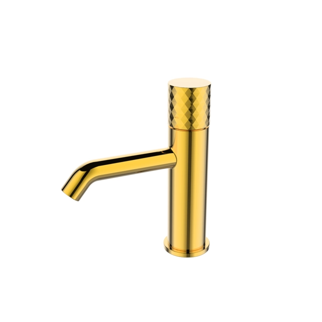 Sea-Horse Ove Gold, standing gold washbasin tap