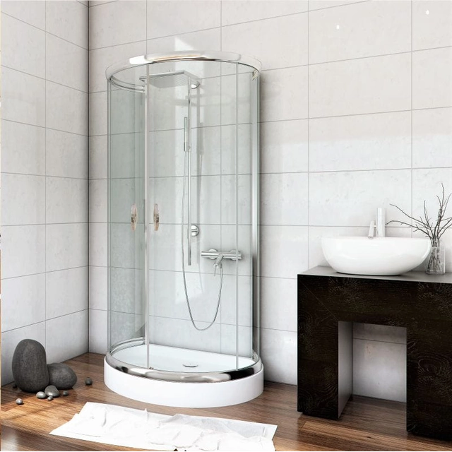 Sea-Horse Stylio wall-mounted shower cabin 80x100 complete with a shower tray - transparent glass