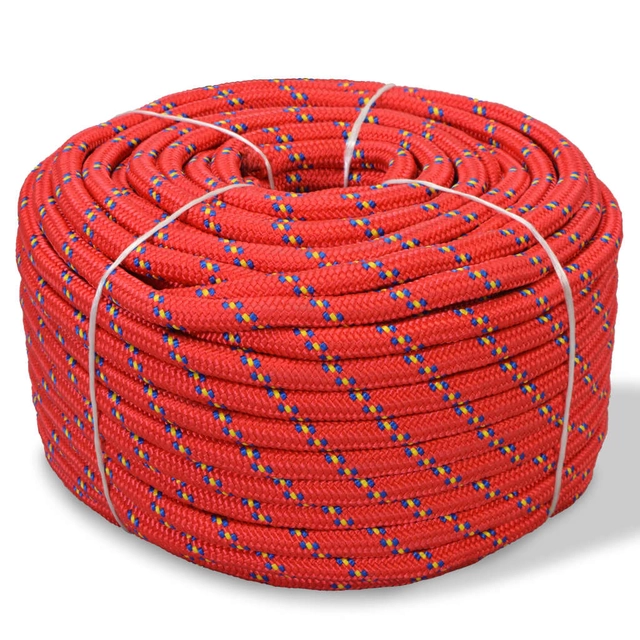 Sea rope, red, 250m, polypropylene, 10mm