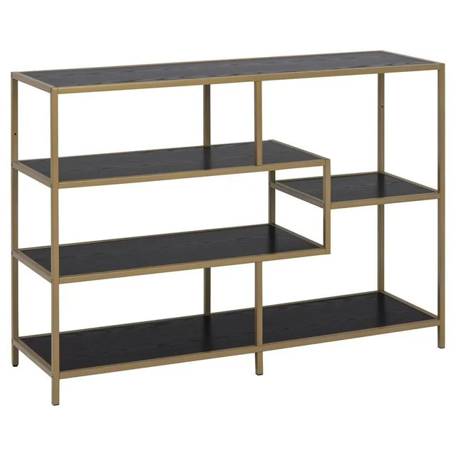 Seaford V shelf, black/gold